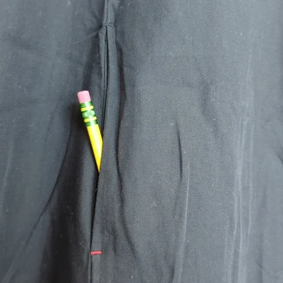 Ines De La Fressange X  Uniqlo Black twill Cotton Collarless Pintuck Dress - Picture 5 of 8